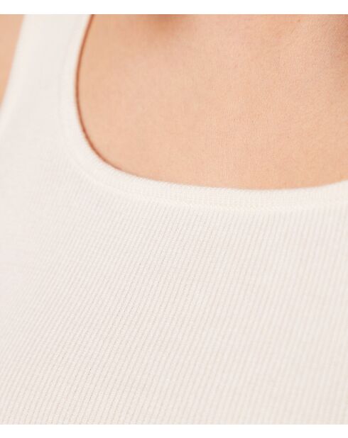 Camiseta sin mangas Aleena ecru