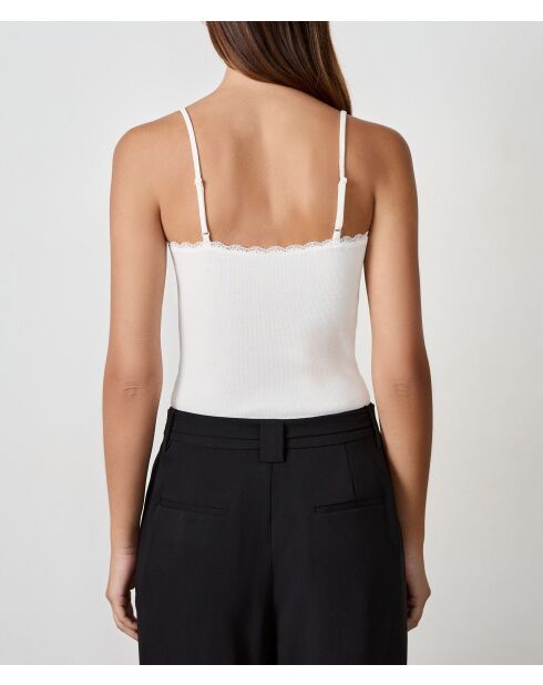 Canotta a canotta Plumine ecru