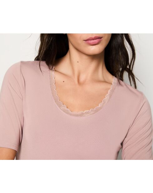 Violettes Warm Me Up Spitzen-T-Shirt