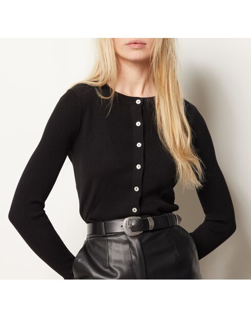 Schwarze Strickjacke Aline