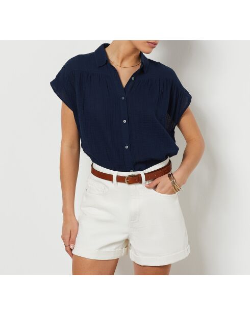 Marineblauw hemd Fanilo