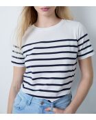 Ponita weißes gestreiftes T-Shirt
