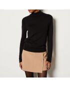 Schwarzer Rollkragenpullover Criss