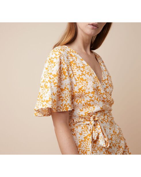 Carmen-Nachthemd in Ocker-Senf