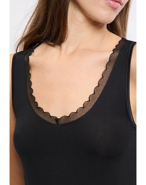 Warm Me Up Lace zwarte tanktop