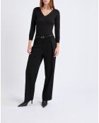 Warm Me Up Schwarzes Spitzen-T-Shirt