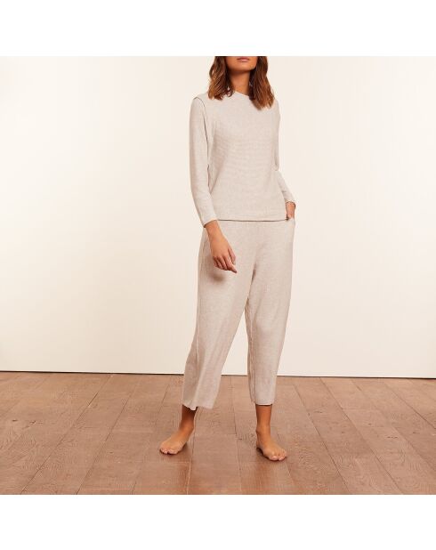 Amythis lichtgrijze broek