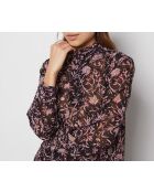 Blusa nera stampata Paulina