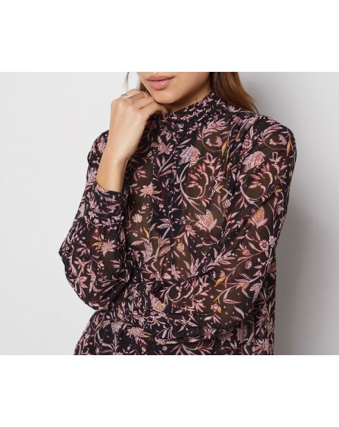 Blusa estampada negra Paulina