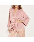 Klaare poederroze driedelige pyjama