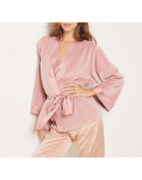 Klaare poederroze driedelige pyjama