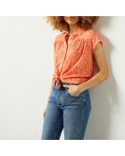 Camicia Costa con stampa terracotta