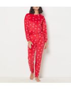 Vikacha roter zweiteiliger Pyjama