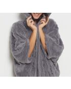 Antracietkleurige poncho van Nalane