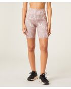 Match pinke bedruckte Radhose