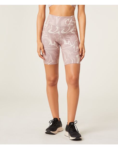 Match pinke bedruckte Radhose