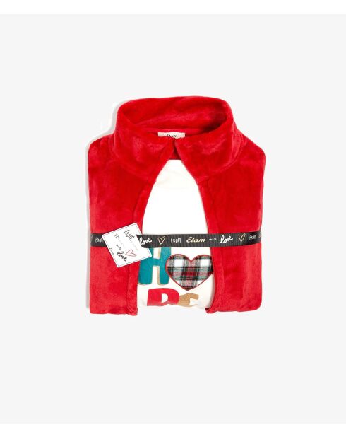 Pyjama trois pièces Virginien rouge