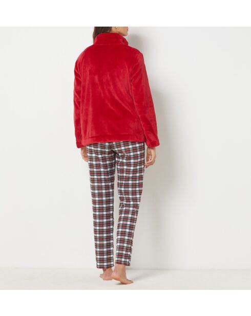 Pyjama trois pièces Virginien rouge