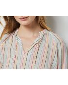 Blusa Laurie ray con estampado de fondo rosa