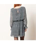 Abito Baty blu verde stampato