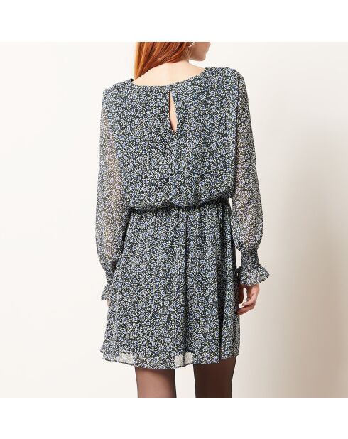 Abito Baty blu verde stampato