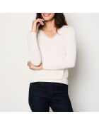 Warm Me Up T-shirt met kant ecru