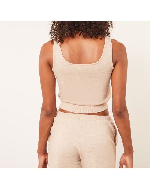 Camiseta sin mangas beige Chaya