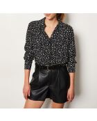 Novila schwarzes bedrucktes Hemd