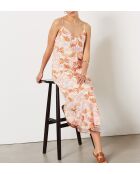 Felixa bedrucktes Kleid mit weißem Hintergrund