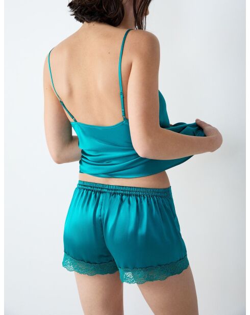 Milky celadon korte broek