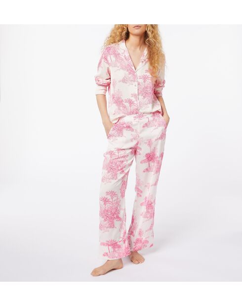Inea roze broek met print