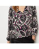 Noco shirt bedrukt blauwgroen