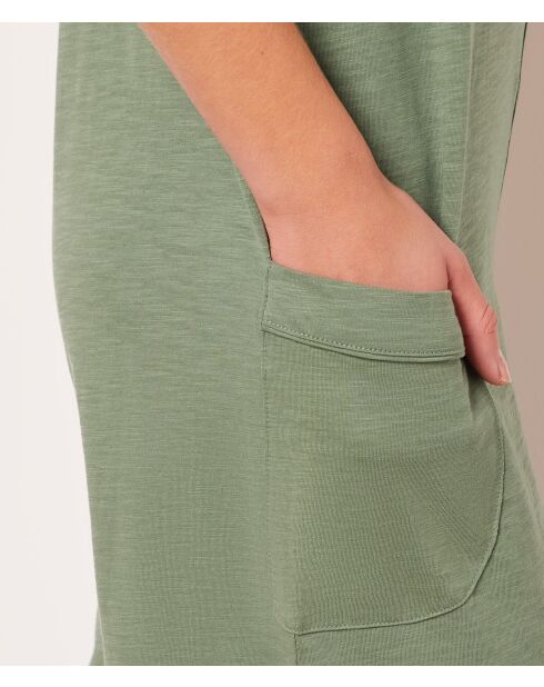 Thylanne kaki olijfkleurige jumpsuit uit één stuk