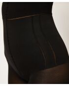 30D zwarte panty met hoge taille