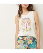 Camiseta sin mangas Balmier ecru