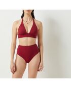 Braguita de bikini de cintura alta Promesse by etam en granate burdeos