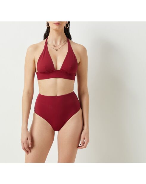 Promesse by team bordeauxrood granaat bikinibroekje met hoge taille