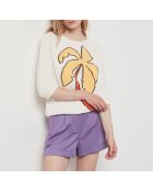 Ecrufarbener Carmen-Pap-Pullover