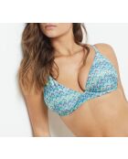 Reggiseno a triangolo stampato blu Boali SPE
