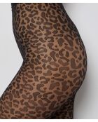 Collant Leopard noir
