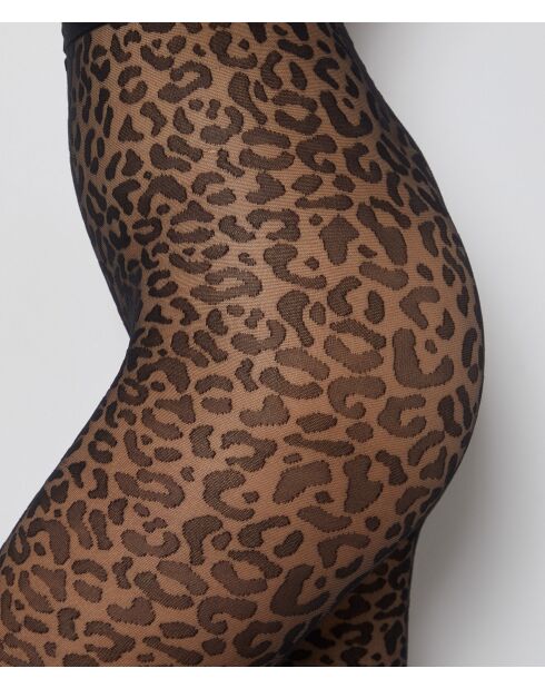 Collant Leopard noir