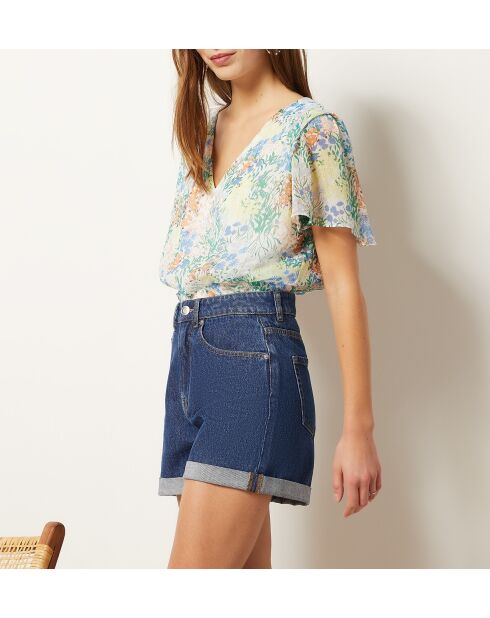 Carlita koningsblauwe korte broek