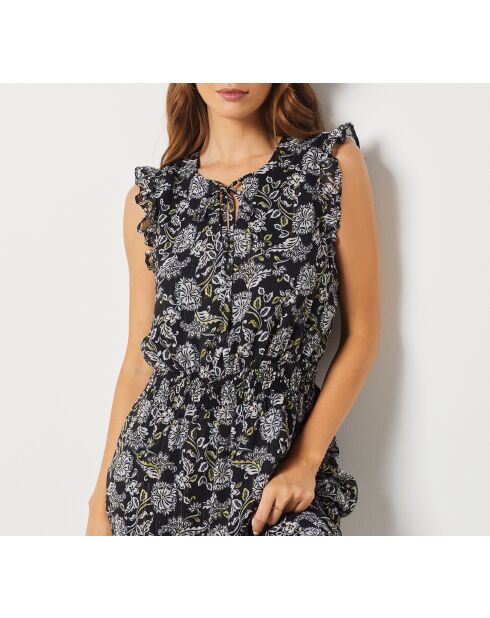 Maria-jurk gedrukt op zwarte achtergrond