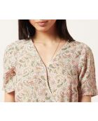 Vestido Cesar estampado con fondo coral