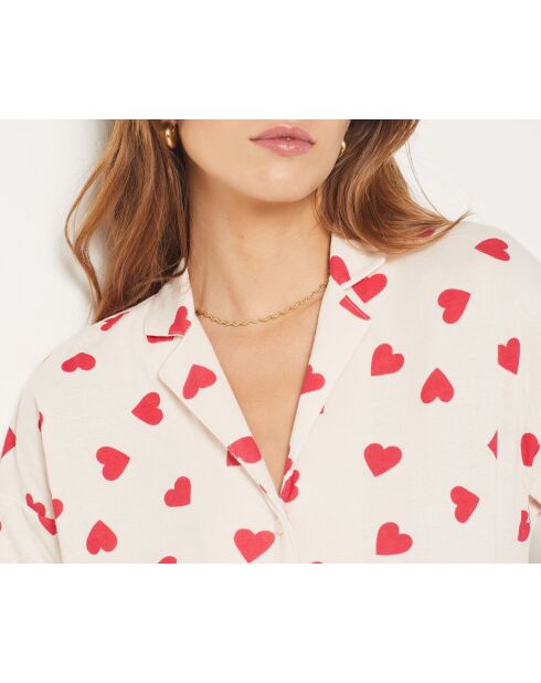 Virgiliz ecrufarbener zweiteiliger Pyjama