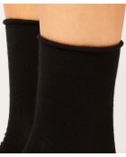 Calzini midi in cotone nero 2PP