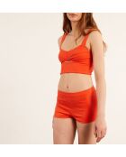 Oranje broekje met broekspijpen voor jongens