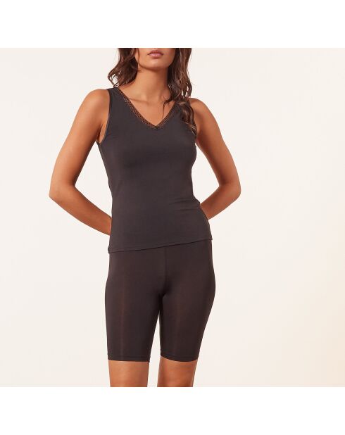 Warm Me Up schwarze Radhose