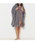 Antracietkleurige poncho van Nalane