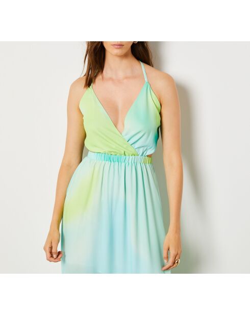 Ledena veelkleurige jurk met print